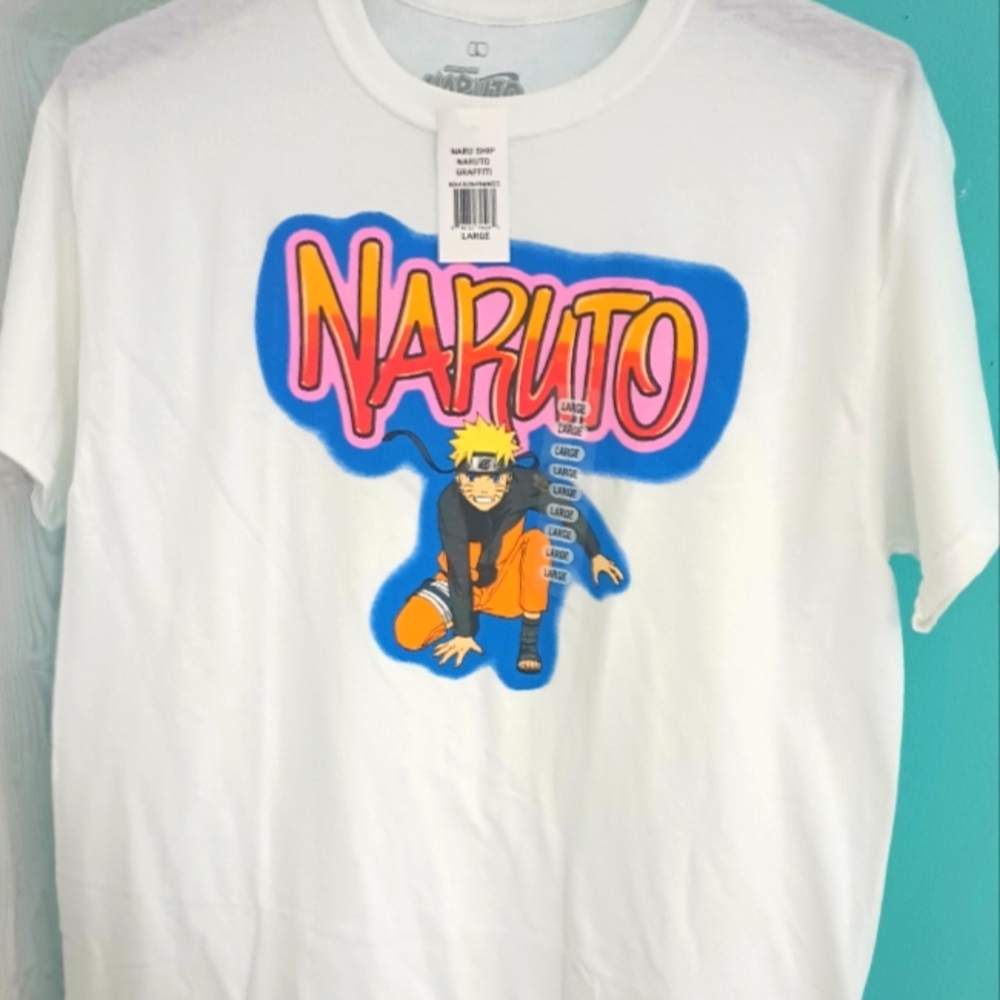 Naruto Men's White T-Shirt Size Large- NEW With Tags